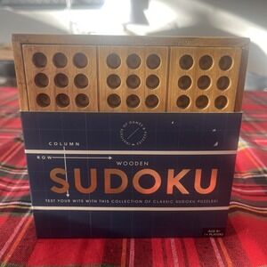 Professor Puzzle Miniature Wooden Games Traditional Sudoku Logic Game Set